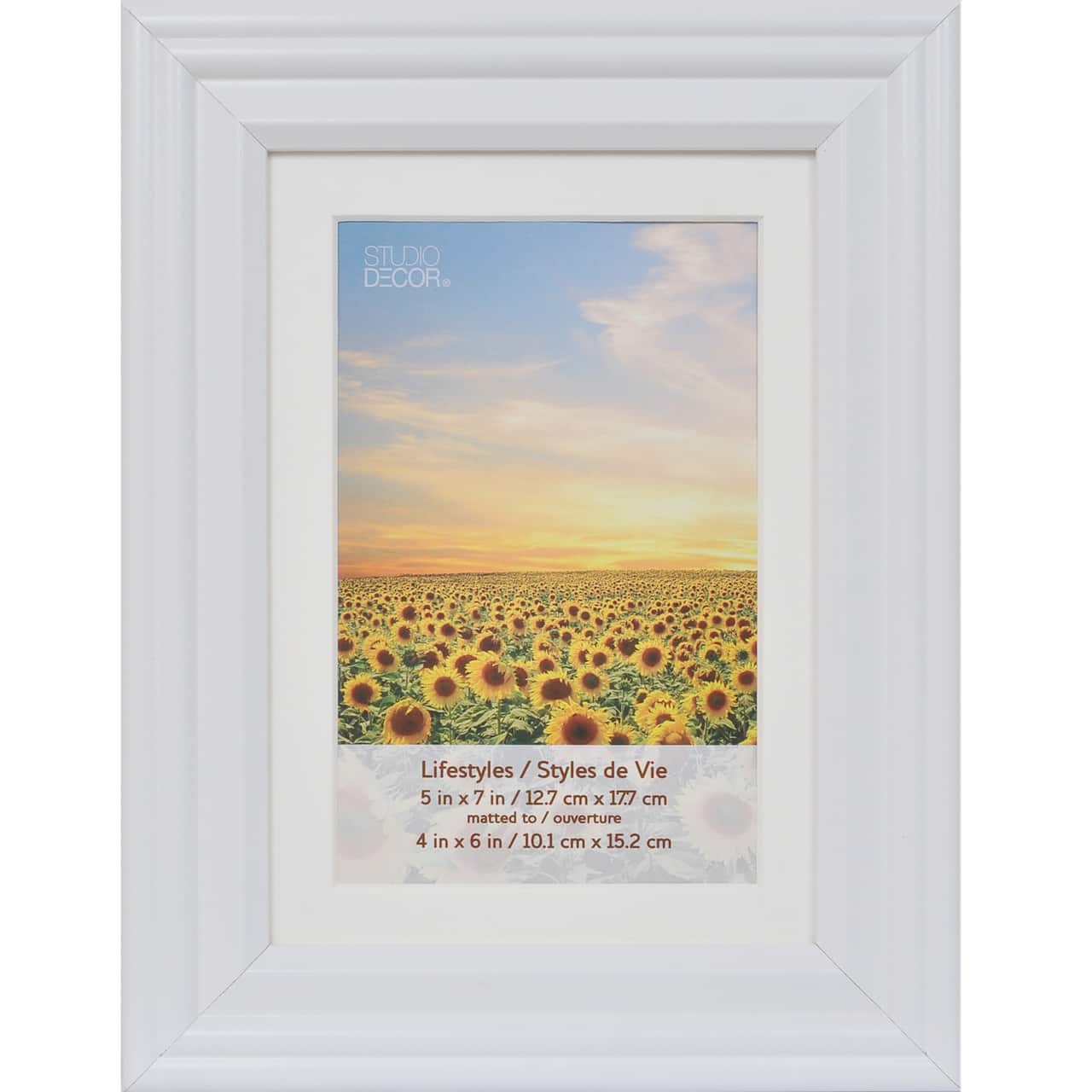 5 Pack 5&#x22; x 7&#x22; White Lifestyles Frame with Mat by Studio D&#xE9;cor&#xAE;